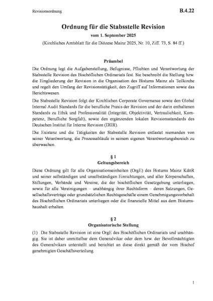 B.4.22 Revisionsordnung