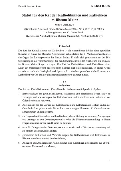 B.3.22 Katholik:innenrat. Statut