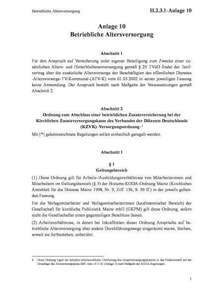 H.2.3.1-Anlage 10 Betriebliche Altersversorgung