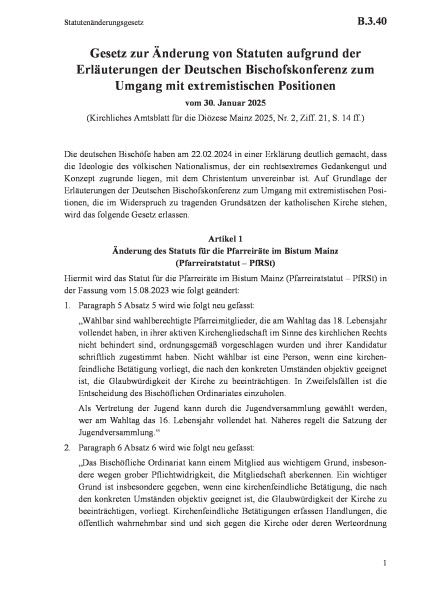 B.3.40 Statutenänderungsgesetz
