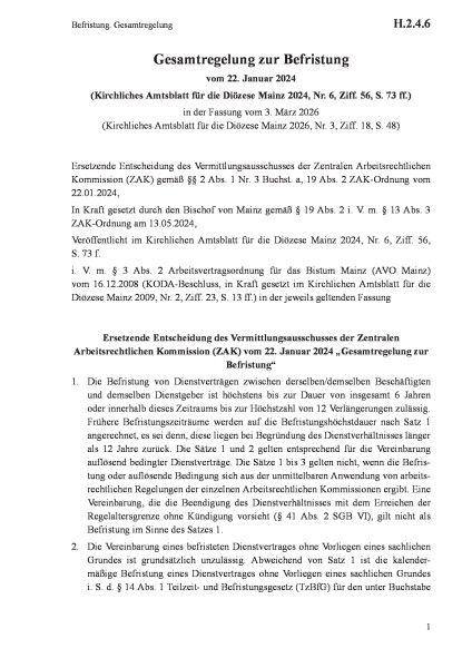 H.2.4.6 Befristung. Gesamtregelung