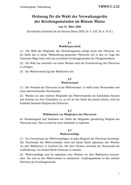 C.3.22 Verwaltungsräte. Wahlordnung