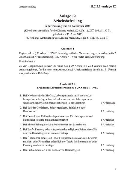 H.2.3.1-Anlage 12 Arbeitsbefreiung