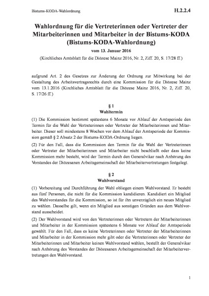H.2.2.4 Bistums-KODA-Wahlordnung