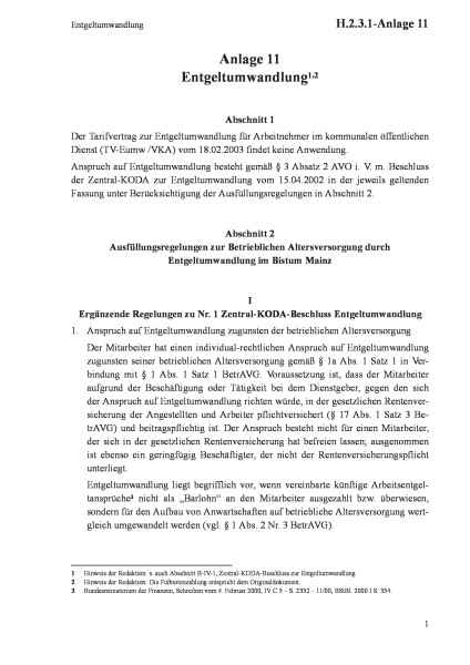 H.2.3.1-Anlage 11 Entgeltumwandlung