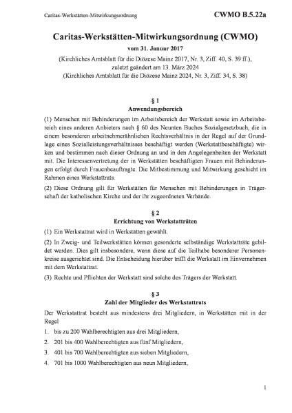 B.5.22a Caritas-Werkstätten-Mitwirkungsordnung