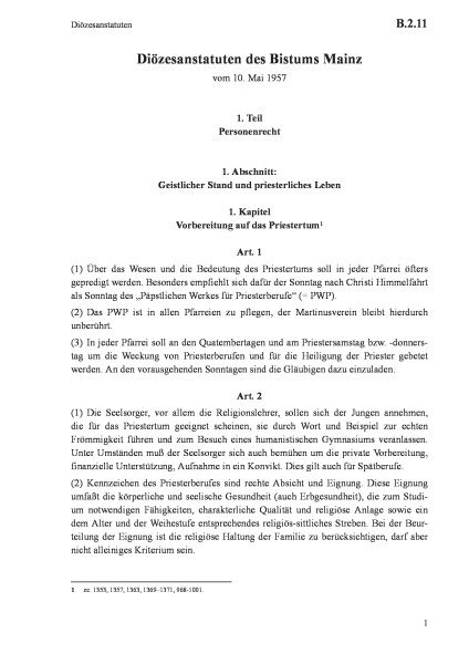B.2.11 Diözesanstatuten