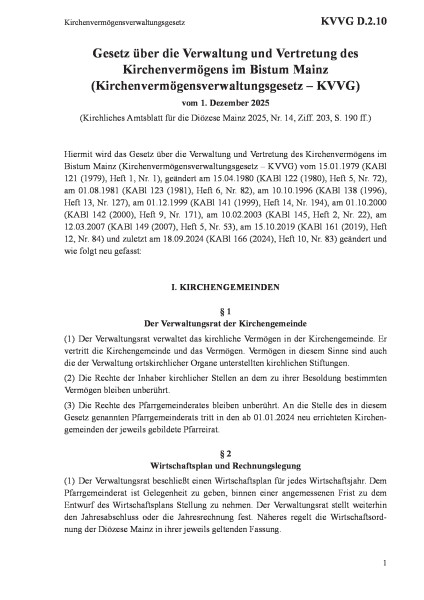 D.2.10 Kirchenvermögensverwaltungsgesetz