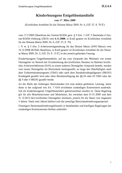 H.2.4.4 Kinderbezogene Entgeltbestandteile