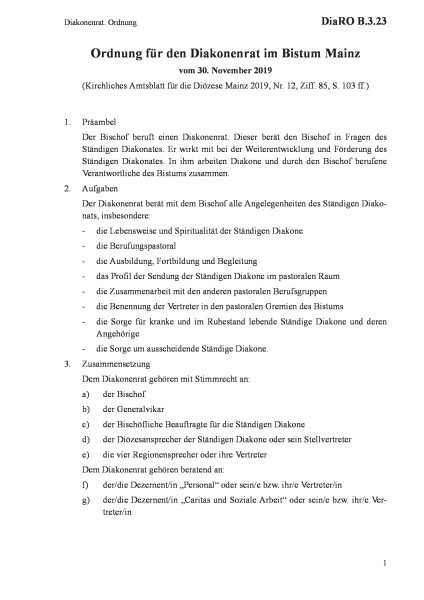 B.3.23 Diakonenrat. Ordnung