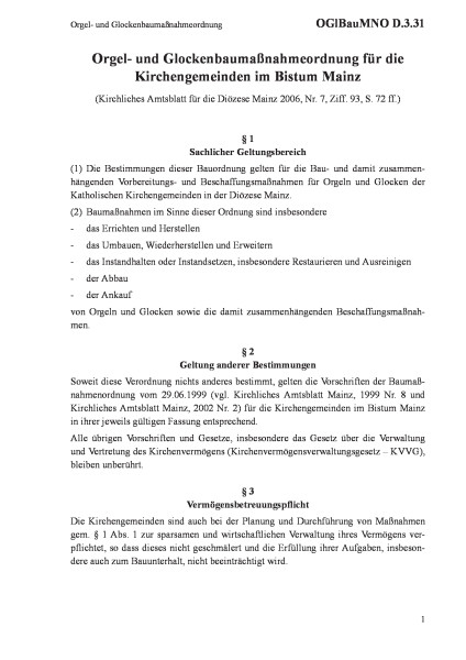 D.3.31 Orgel- und Glockenbaumaßnahmeordnung
