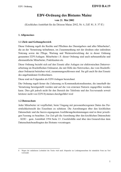 B.4.19 EDV. Ordnung